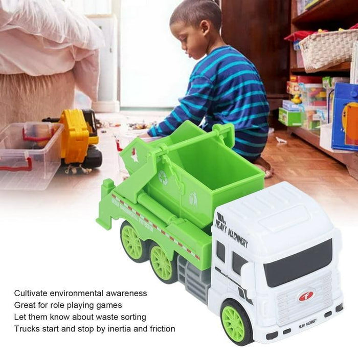 Green Garbage Truck Toy - 1 Pc for Boys and Girls Ages 1-10 Years