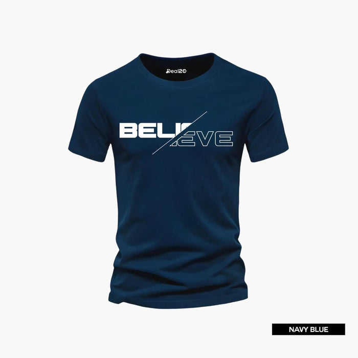Men's Graphics T Shirt Half Pack of 3 (Believe)